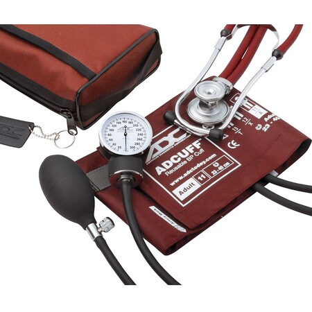 ADC 768-641-11AR Aneroid / Sprague Stethoscope Kit , Red R, Adult